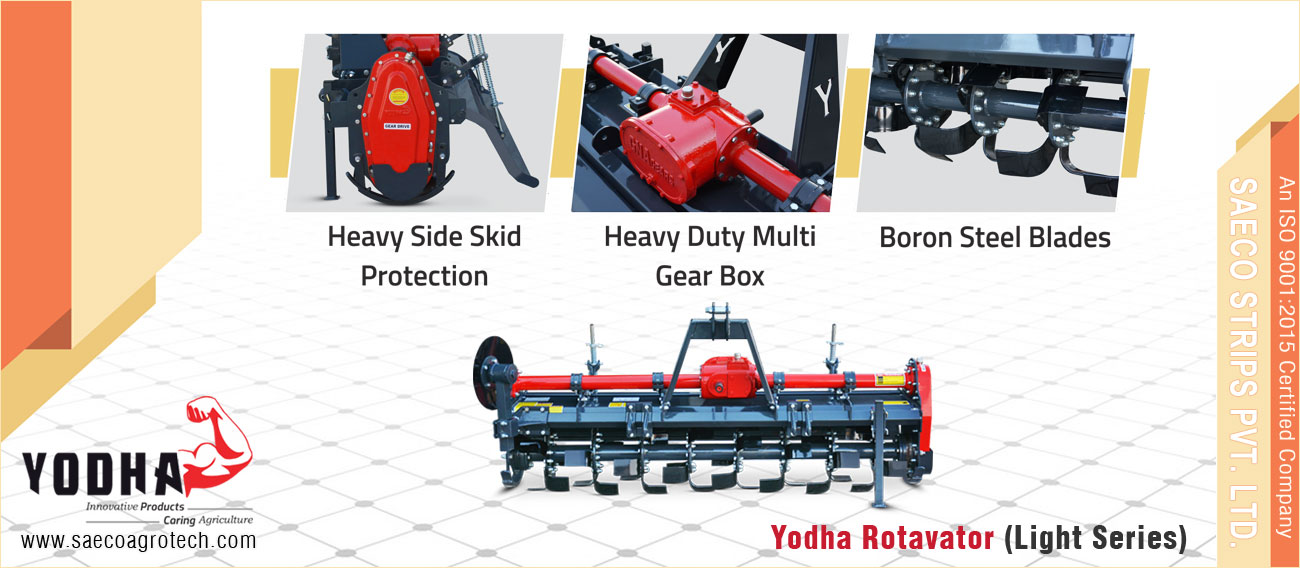Yodha Rotavator Light Series - Mini Rotavaotor Mini Rotary Tiller manufacturers exporters in India Punjab Ludhiana